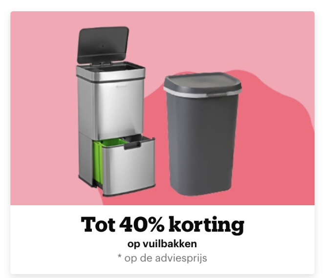 Bij Bol.com tot -40% op vuilbakken. Bekijk...