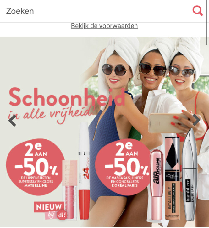 Bij drogisterij DI nu tweede aan -50% op Mayb...
