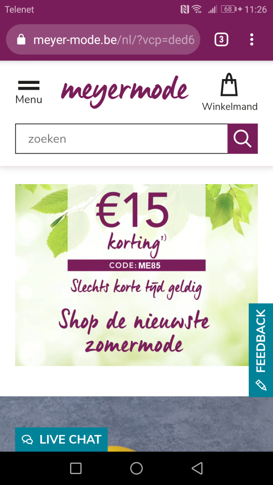 15€ korting bij aankoop v 40€. https://www.m...