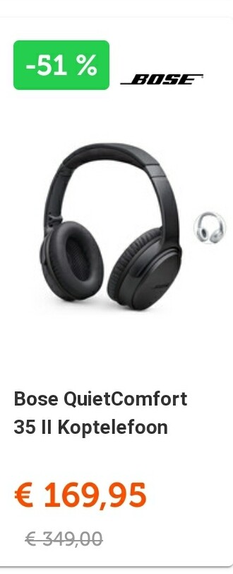 Nu bij ibood 51% korting op deze koptelefoon...