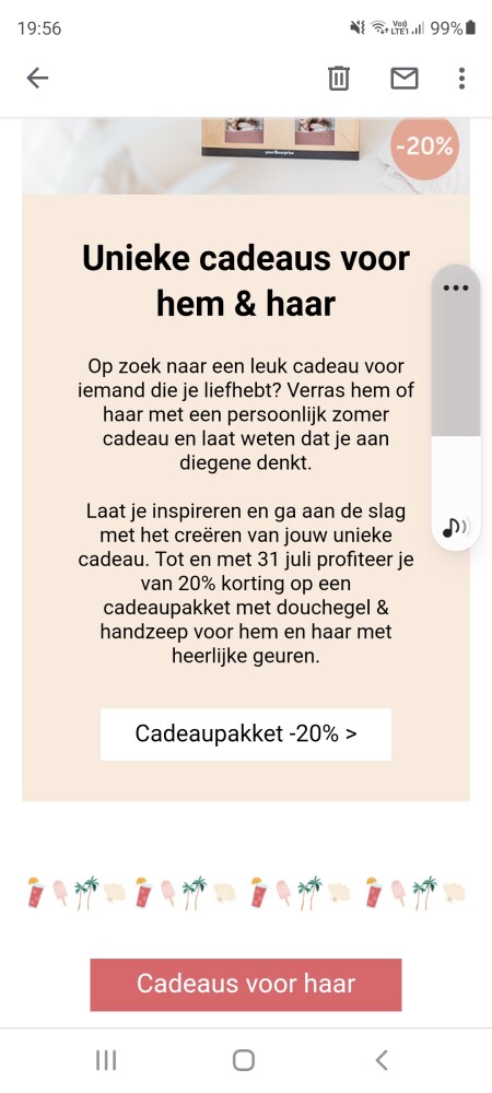 Bij your surprise nu 20% korting op cadeaupak...