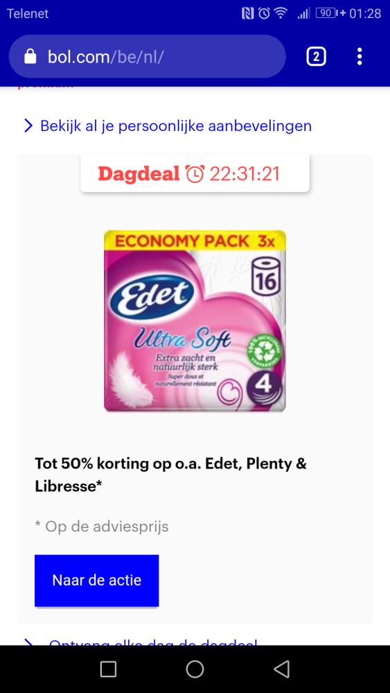 Dagdeal: tot 50% korting op o.a. Edet, Plenty...