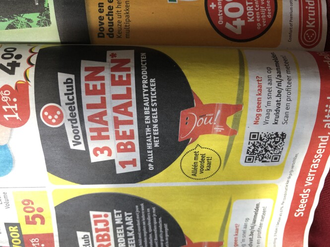 Terug 3 halen 1 betalen bij kruidvat 😃 geldi...