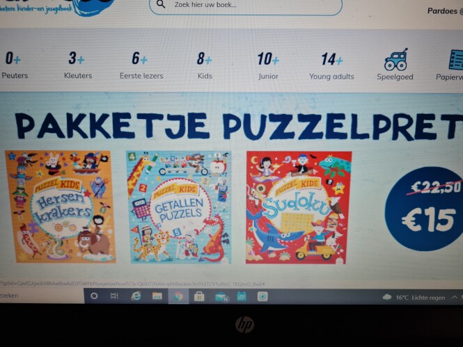 Bij boekhandelpardoes.be nu pakketje puzzelpr...