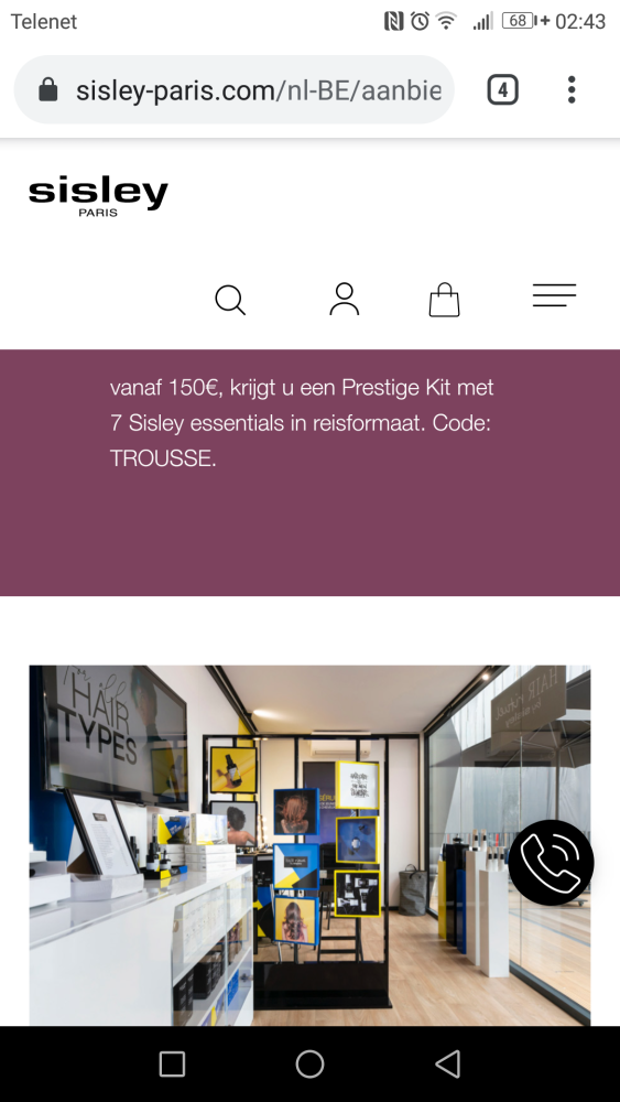 Vanaf 150€ gratis Prestigekit met 7 sisley es...