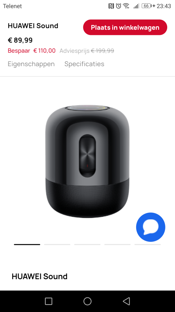 Huawei sound nu 89,99€ ipv 199,99€. Vergelij...