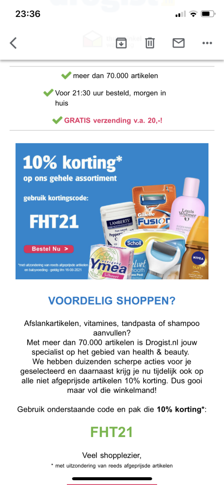 Korting van 10% op het hele assortiment bij w...