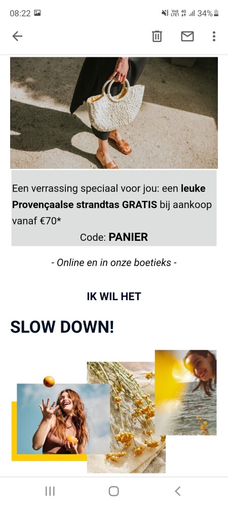 Bij L'Occitane en provence nu gratis strandta...