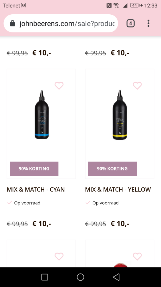 -90% korting op mix&match v John Beerens tot...