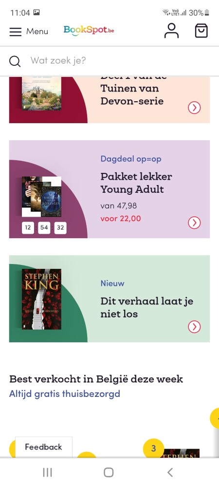 Bij bookspot.be dagdeal op Pakket lekker Youn...