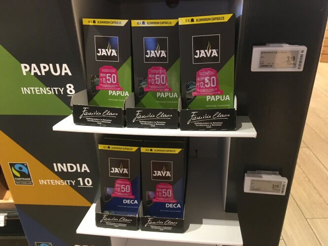 Op Java bon -50ct. Gezien bij Delhaize