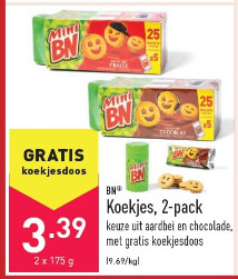 Gratis koekjesdoos bij 2-pack Mini BN koekjes...