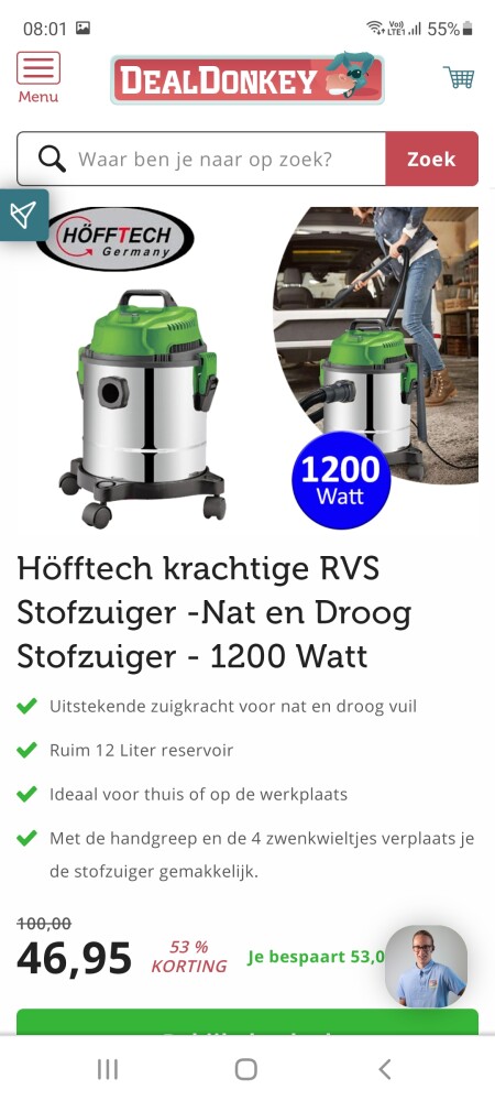 Bij dealdonkey.com Hofftech krachtige RVS sto...