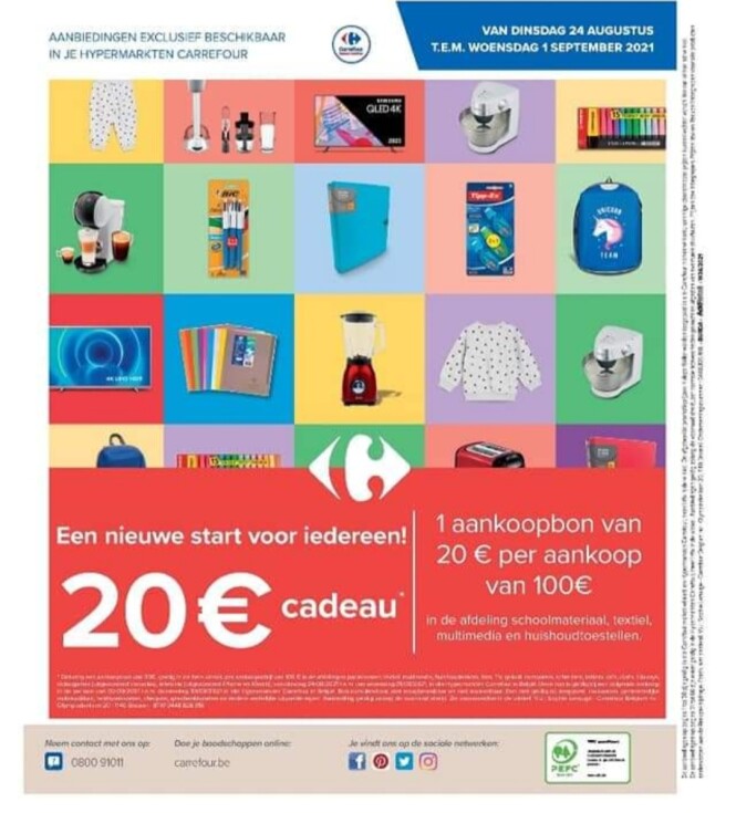 Van di 24/8 t.e.m woe 1/9 in carrefour hyper...