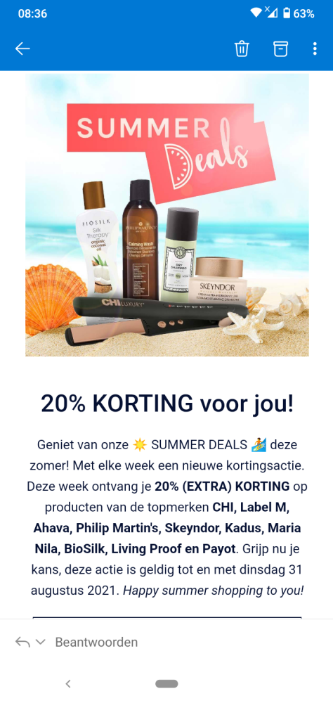 Deze week ontvang je bij hbb24 20% EXTRA KORT...