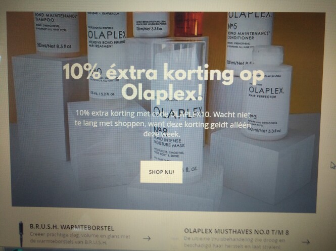 10% extra korting op Olaplex www.johnbeerens...