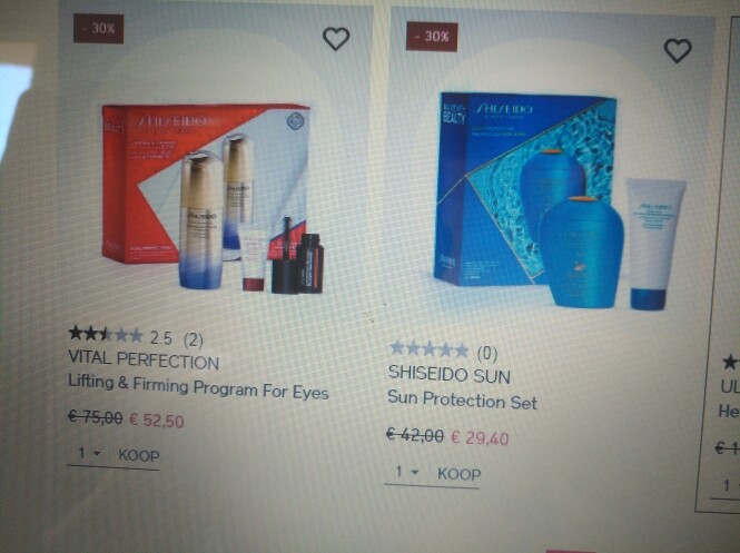 Laatste kans bij Shiseido -30% op alle gesche...