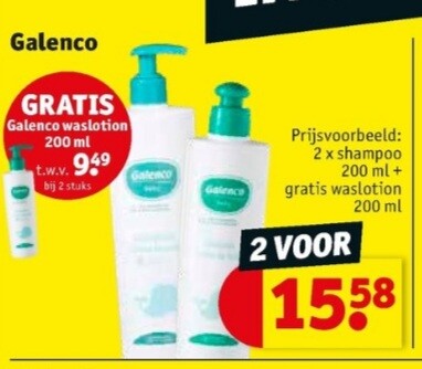 Gratis Galenco waslotion 200ml bij 2 stuks Ga...