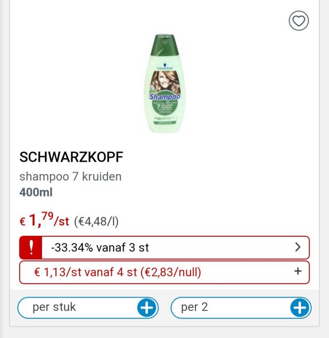Schwarzkopf shampoo €1,13 vanaf 4st bij Colle...