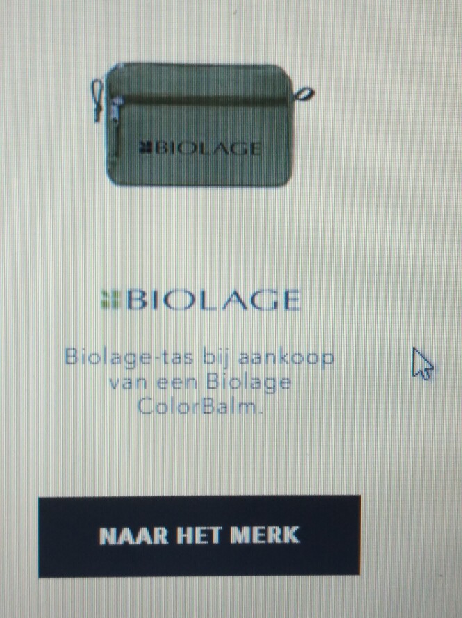 Gratis Biolagetas bij aankoop v Biolage color...