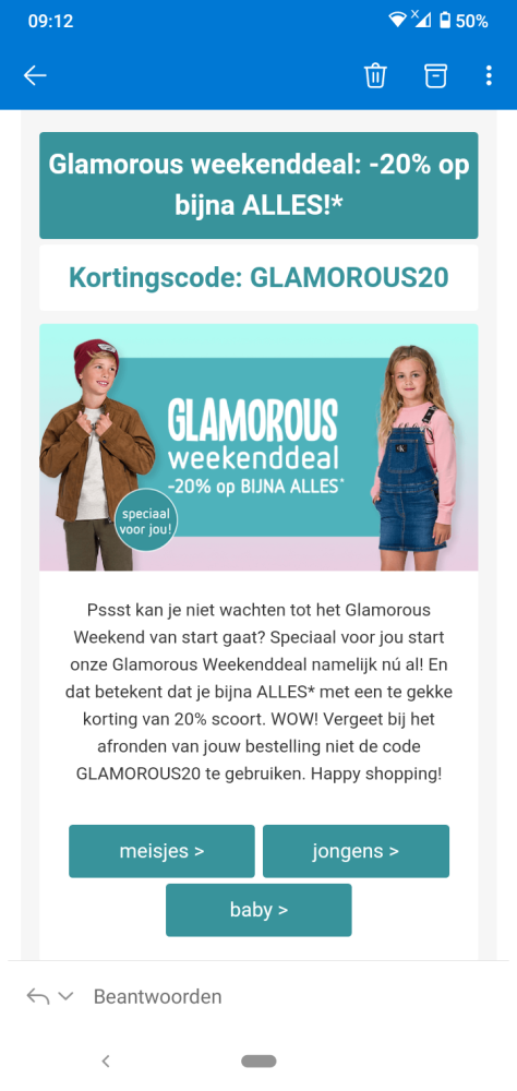 20% korting op bijna alles niet geldig op ite...