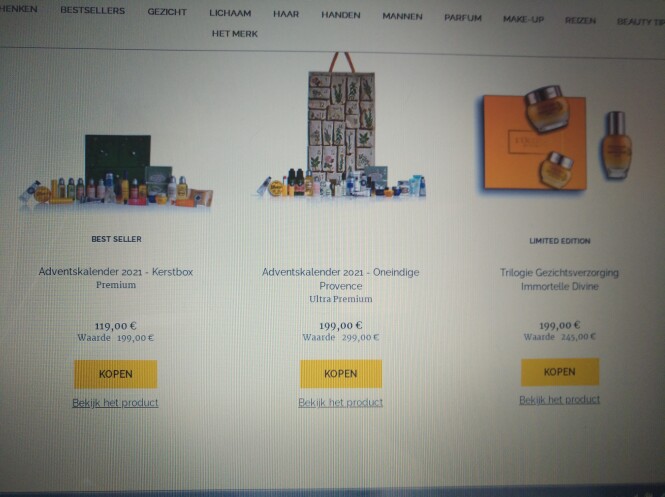 Tot -40% op geschenksets v L'occitane tot ein...