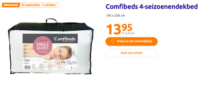 nu bij action donsdeken let op het zijn 2 stu...