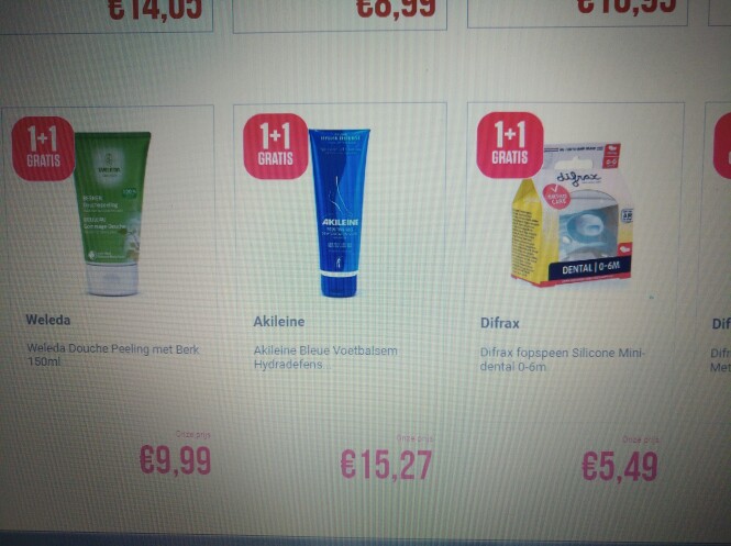 1+1 gratis op meer dan 200 producten o.a. Mus...