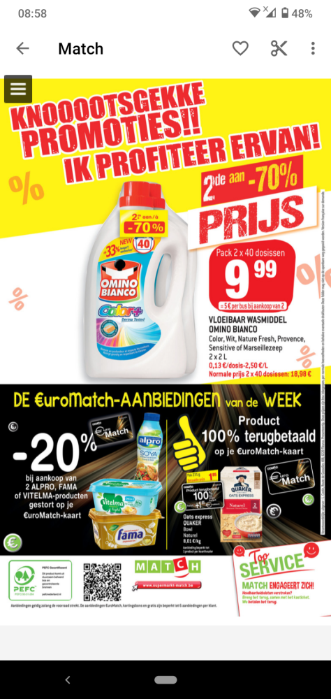 Cashback bij Smatch van 06/10 - 12/10. 100% t...