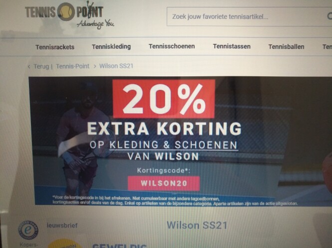 -20% extra korting op kleding en schoenen v W...