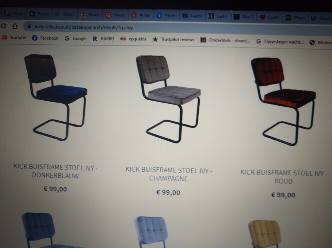 -20€ op alle Ivystoelen bij Kick Collection...