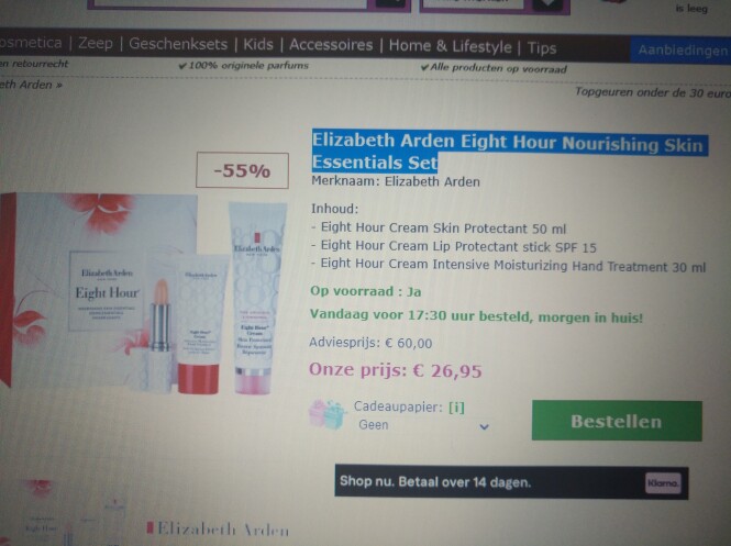 -55% op geschenkset v Elisabeth Arden Eight h...