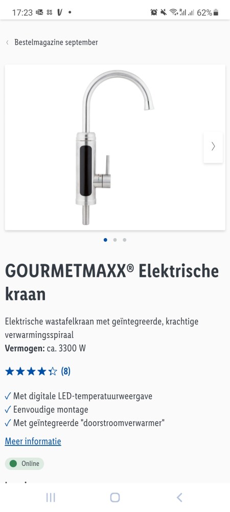GOURMETMAXX® Elektrische kraan. Elektrische w...