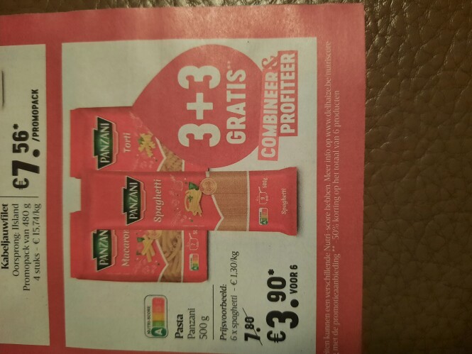 Delhaize 21/10 - 27/10 3 + 3 pasta panzani, 1...