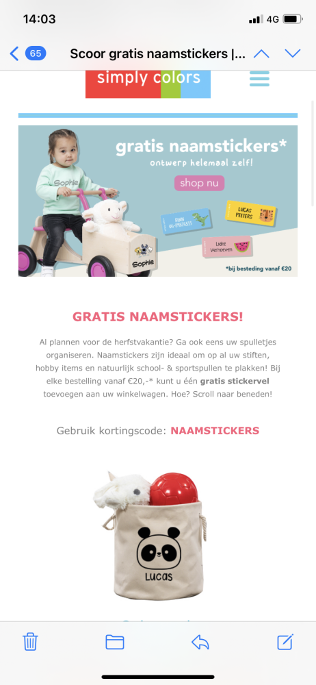 Ontvang gratis stickers met naam dankzij de k...