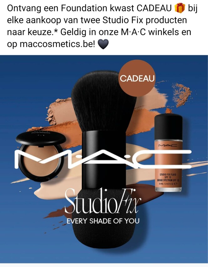 Krijg een Foundation kwast CADEAU bij elke a...