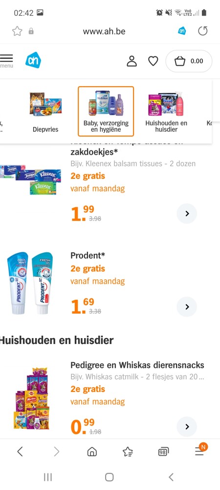 Ah vanaf maandag 2de gratisnopnoa fa , palmol...