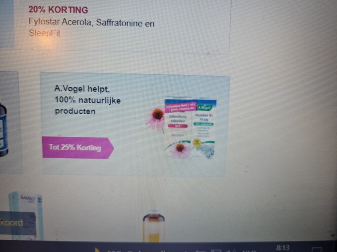 Bij de onlinedrogist.nl nu tot 25% op A.Vogel...