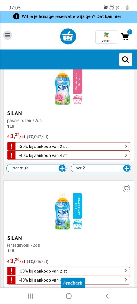 Collect and go en colruyt vanaaf 3/11 tot -40...