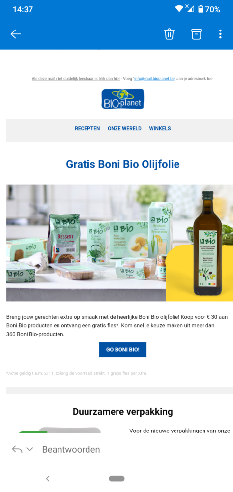 Bij bioplanet: Koop voor € 30 aan Boni Bio pr...
