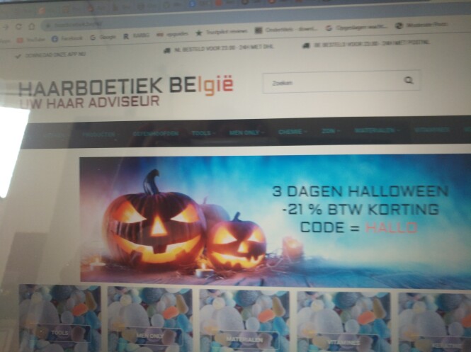 -21% halloweenkorting op alles