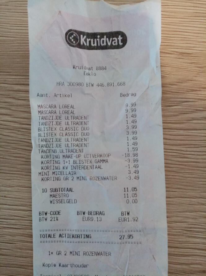 Make-il aan 0,50 euro, blistex aan - 50% en 2...