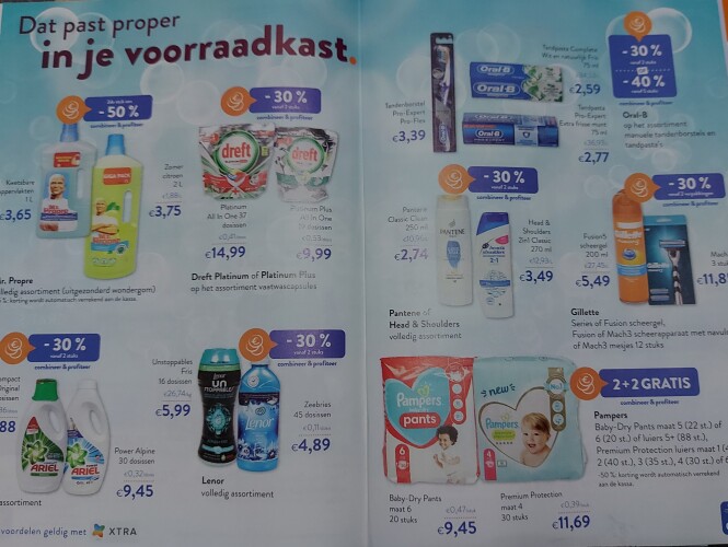 Okay 2de -50% mr. Propre, -30% vanaf 2 stuks...