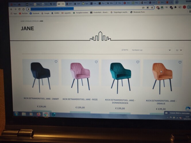 -30€ op eetkamerstoel Jane v Kick collection...