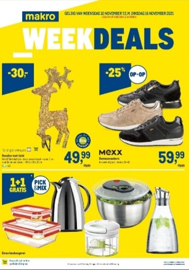 Makro weekdeals geldig van woe 10/11 t.e.m. d...