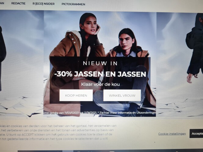 Bij Springfield nu 30% op jassen.