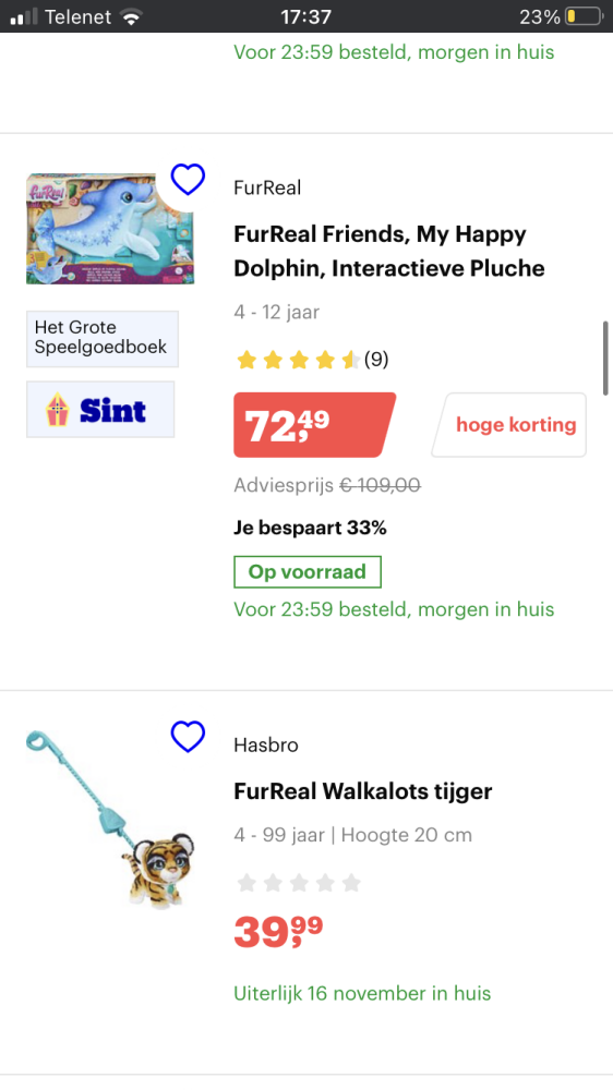 De Furreal knuffels zijn nu in promotie bij b...