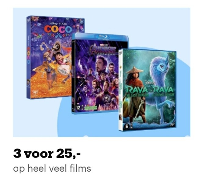 Nu bij bol.com 3 films voor slechts €25. Keuz...