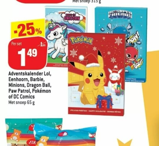 Match adventskalender Lol, Eenhoorn, Barbie,...