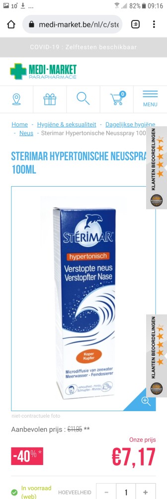 Bij Medi-Market 40% korting op neusspray van...